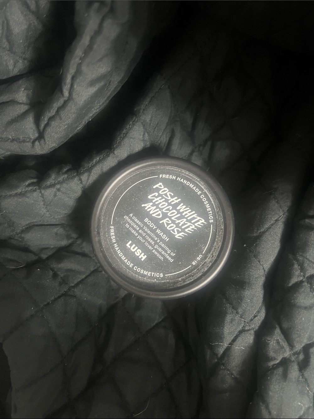 Lush Black Posh White Chocolate and Rose Body Wash Pot